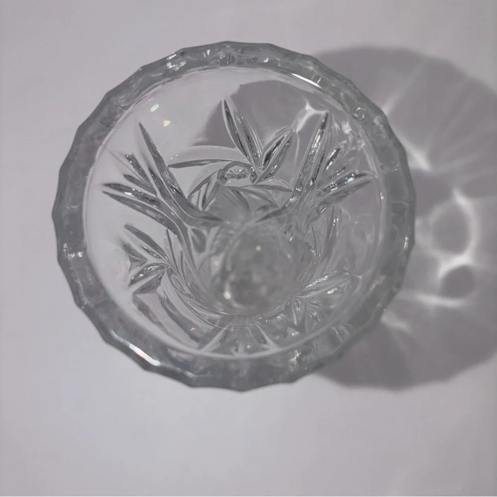 Vintage Bohemia Czech Republic Hand Cut Lead Crystal Flower Bud Vase 24% Lead